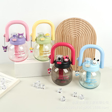 儿童塑料水杯大容量带茶隔双饮手提吨吨桶吸管水壶库洛米吸管杯