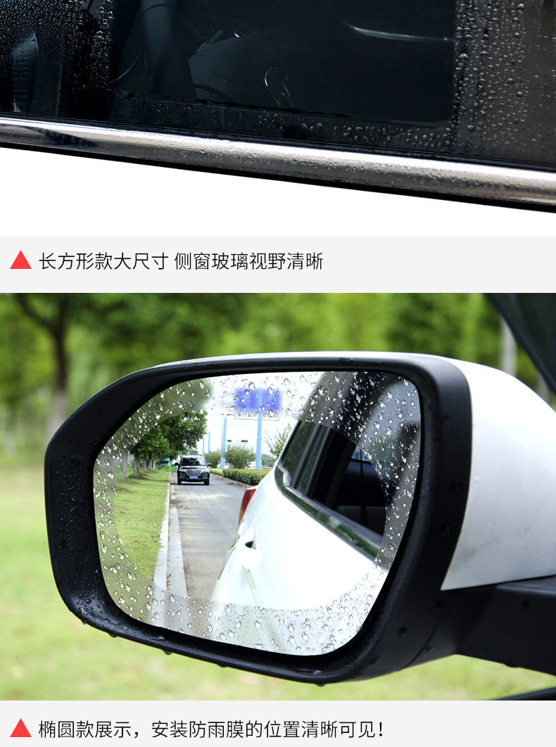 Rearview Mirror Rain-Proof Film for Cars, Reflective Reversing Mirror Rain-Proof Gadget, Anti-Fog Waterproof Glass Film for Rainy Days
