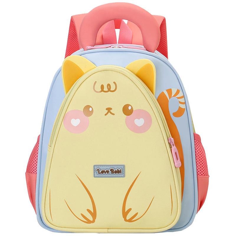 Cute oso mochila infantil caricatura preescolar niñas mochila transpirable para niños de clase media y grande