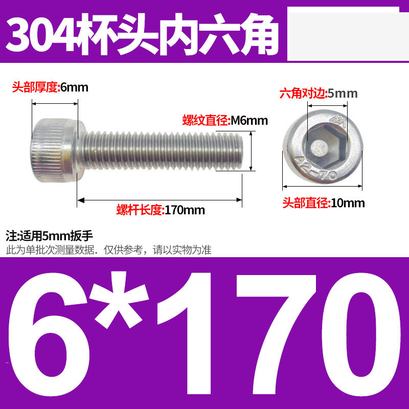 304ステンレス鋼六角穴付きネジカップヘッドDIN912円筒頭精密M1.4M1.6M2M2.5M3M4M5