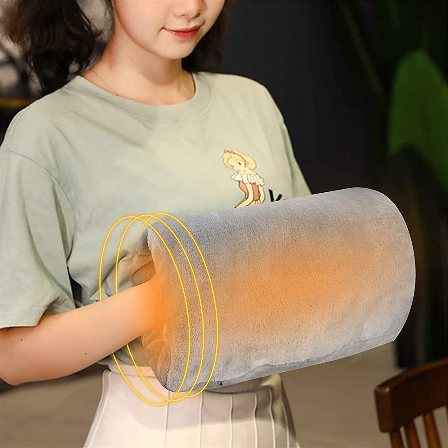 Amazon hand warmer USB electric heating warm baby, hand cover, hand sleeve, flannel pillowcase
