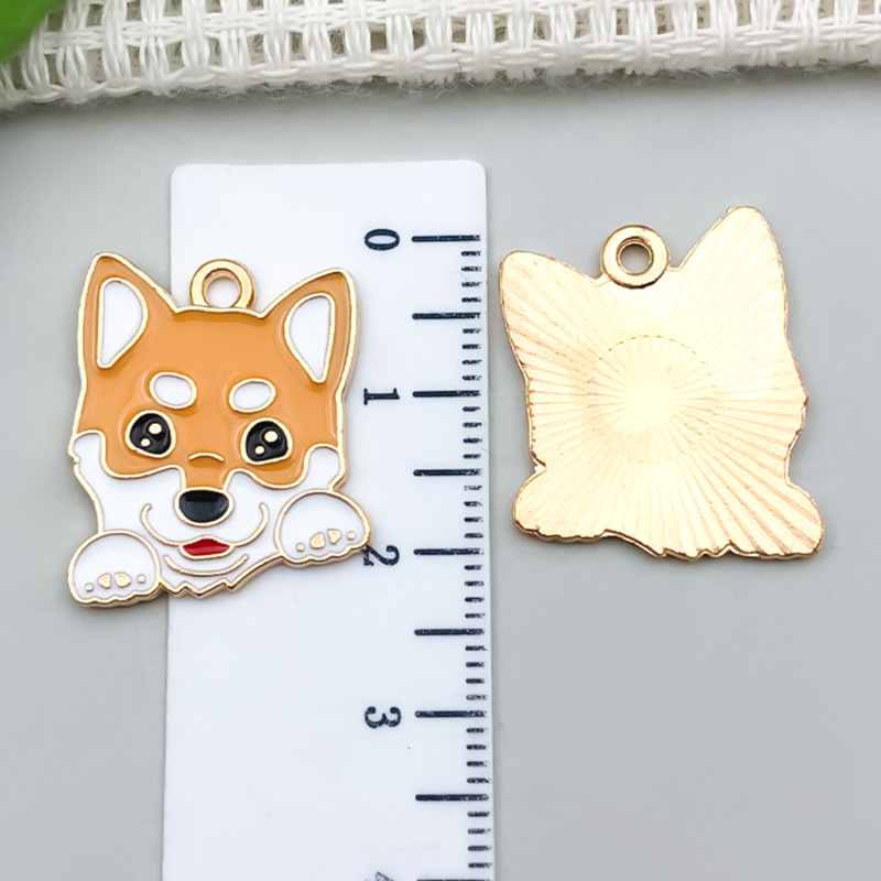 クロスボーダー漫画動物ペット犬子犬足跡 diy 合金オイルドリップキーホルダーネックレスジュエリーペンダントペンダント|undefined