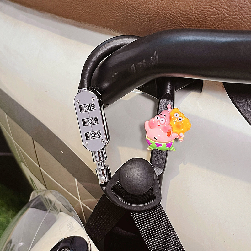 電気自動車ヘルメットロック固定ユニバーサルかわいい漫画高価値バッテリー車ヘルメット盗難防止ロック盗難防止アーティファクト|undefined