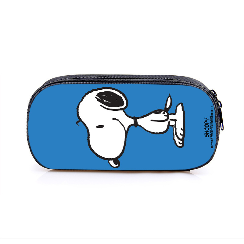 Nuevo Snoopy transfronterizo bolsas de lápiz de gran capacidad creativas caja de papelería de dibujos animados de alto valor de la cara caja de lápiz para estudiantes de primaria