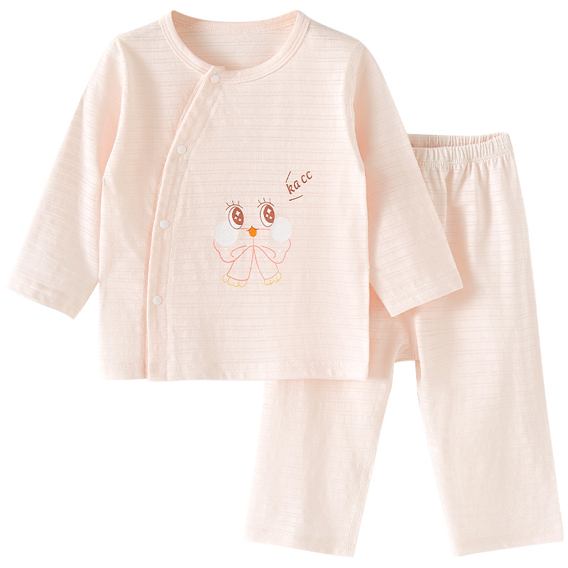 Bebé de manga larga juego de verano para niños niñas algodón delgado dividido aire acondicionado para niños pijamas de verano ropa de bebé