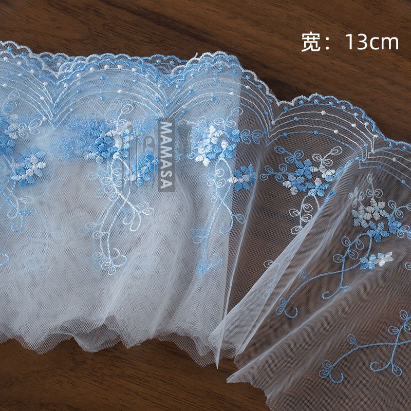 Alta calidad dopamina sueño bordado colorido hilo de malla encaje DIY mano lolita ropa tela accesorios para el cabello