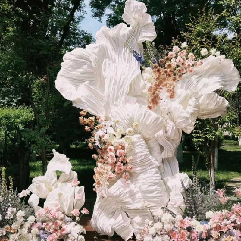 ウェディングDIY手作り紙花材料手揉み紙花びら巨大紙花大型結婚式スタイル装飾背景花|undefined