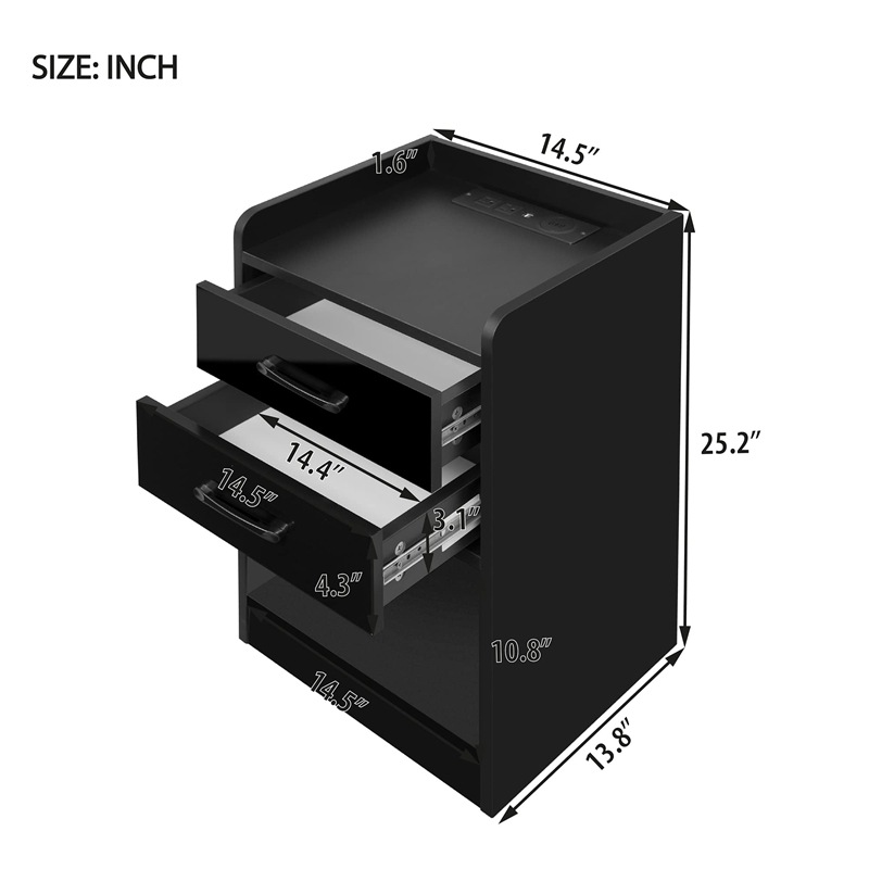 Hogar moderno minimalista mesita de noche cama y desayuno de alquiler multi-capa de almacenamiento gabinete sofá dormitorio recargable mesita de noche