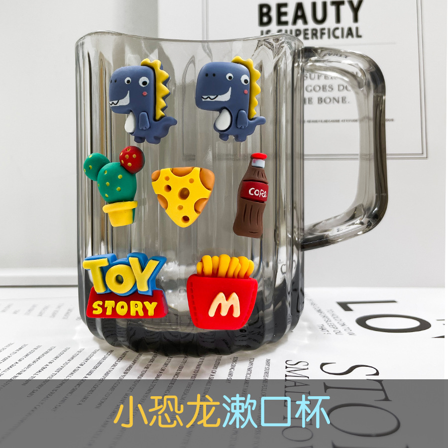 Taza de enjuague bucal creativa Luz de lujo lindo cepillo de dientes taza Cubo de dientes dibujos animados baño infantil taza de lavado taza de diente de estudiante engrosada