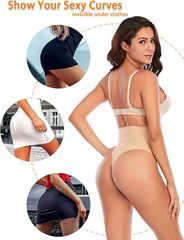 Women's Foreign Trade Thong with Powerful Hip-Lifting Design, Summer Thin Style, Enhanced with Fishbone Steel Boning—Seamless Mid-to-High Waist Shaping Pants