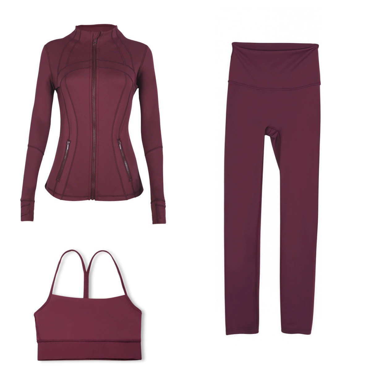 Комплект из трех предметов: куртка с воротником-стойкой LULU DF, жилет Y-образной формы, укороченные брюки, звездное небо, золотая молния, облегающий спортивный костюм для йоги.