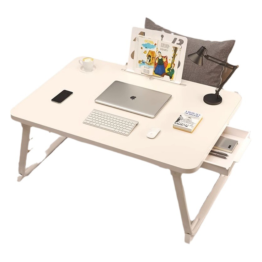 Small Bed Table, Foldable Table, Student Dormitory Table, Desk, Bedroom Laptop Table, Multi-Functional