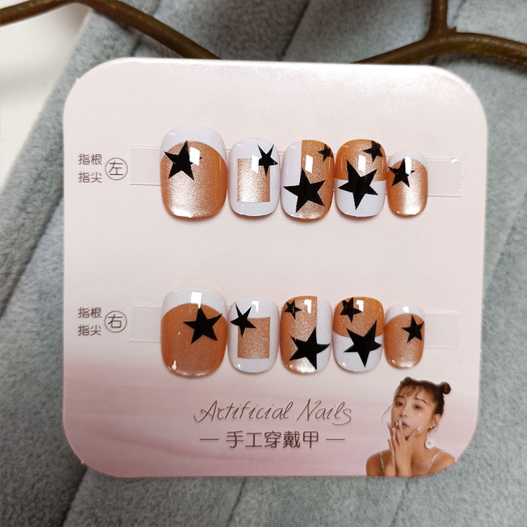 Diez piezas de piezas de uñas de alta calidad hecha a mano, Douyin Xiaohongshu, parche de uñas de venta caliente, armadura de ojo de gato de cristal image 15