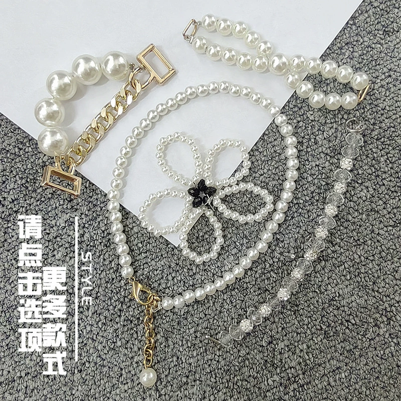 Новая модель жемчужная цепочка обуви цветочная пряжка ручной плетеной бисер цепочка бисер DIY обувь украшения