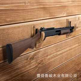 跨境墙壁收纳架壁挂式家居儿童玩具手枪支架射击馆猎枪步枪弓箭架