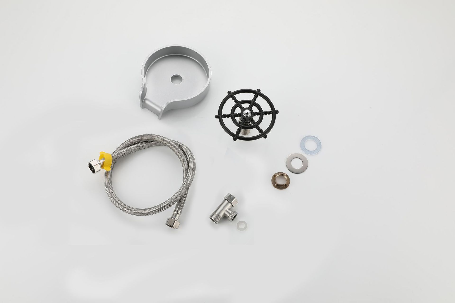 컵 와셔 + 흰색 ABS베이스 + 80cm 호스 + 1/2 티