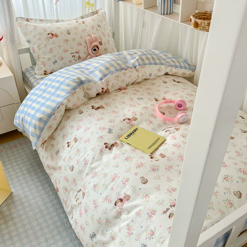 Cotton 3-Piece Bedding Set with Pillowcases — Breathable sheets in assorted cute prints