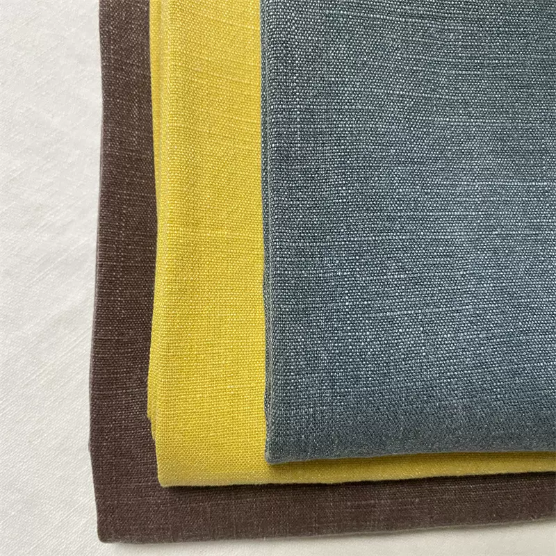 YF亚麻粘胶面料 竹节麻布料沙发窗帘抱枕棉麻坐垫素色背景装饰布