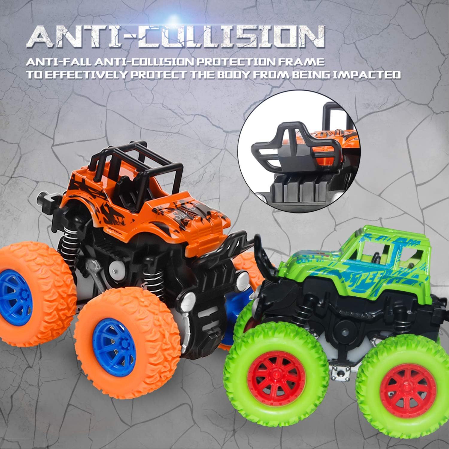 Off-road vehicle toy super resistente a la caída, modelo de coche de escalada, coche nostálgico, simulación de coche de juguete con tracción en las cuatro ruedas