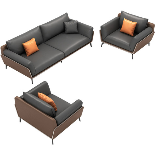 Office Sofa Business Reception Hall Negotiation Guest Area Leisure Area Modern Office Sofa and Coffee Table Set