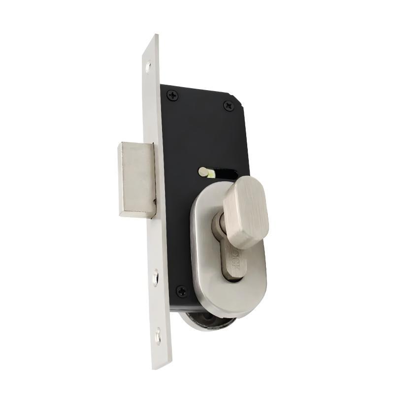 Custom 30 cerradura de canal de acero inoxidable de una sola lengüeta cuadrada estándar europea cerradura de pozo de tubo de núcleo de enchufe accesorios de cerradura de puerta interior