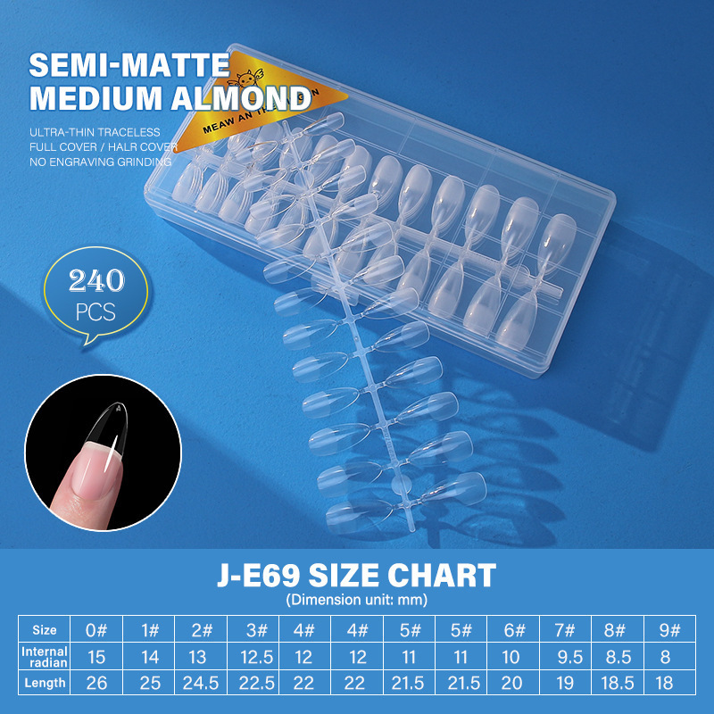 Europa y los Estados Unidos arco plano sin marcas sin grabación caja de molienda transparente esmerilado desmontable extensión de la mitad de la hoja de manicuras de doble uso