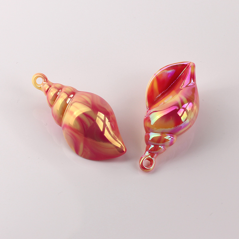 10g Weight Pendant Jewelry Making Type Charms Classification 1 Piece Quantity Acrylic Material Conch Pattern All Seasons Season Plating Design Marine Style Style 1 Piece Acrylic Conch Pendant Charms 4