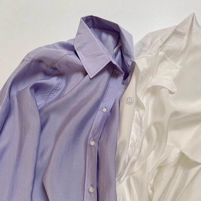 Tencel Sunscreen Shirt Women's Spring and Summer Thin Coat High-end Dape Loose Casual Shirt Chic Top