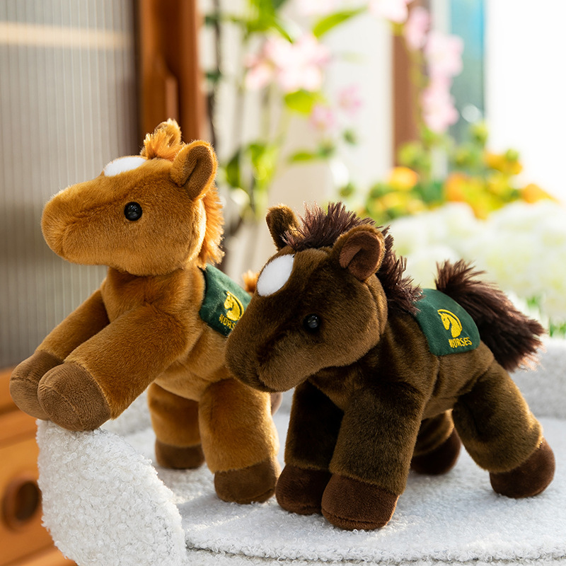 Authentic Saddle Pony Stuffed Toy Doll Cute Doll Little Pony Rag Doll Soothing Children's Gift Year of the Horse