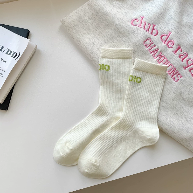 Т socks (Trend) японский стиль, пряжи комбо хлопок средней длины, универсальный размер