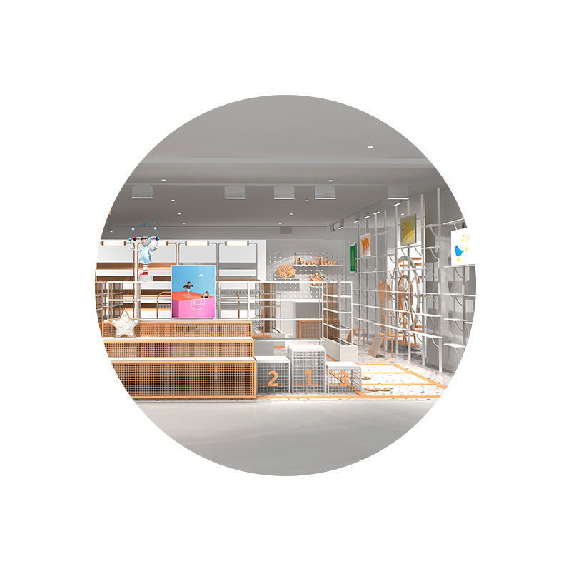 鞋店专卖店展示高柜设计商超皮具母婴日用品中岛展柜童装店展示柜