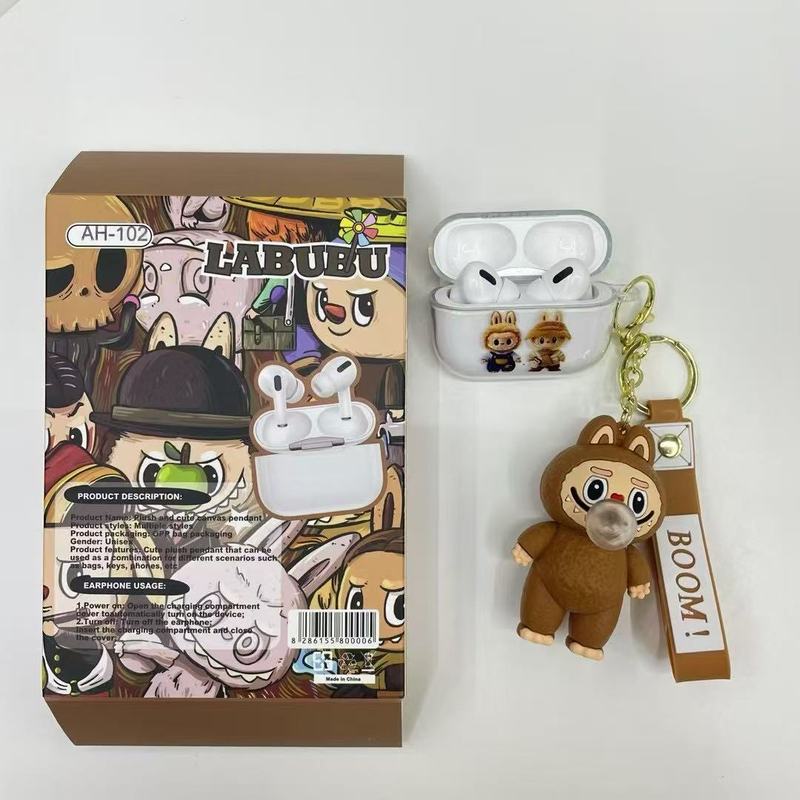 外国貿易新しいおしゃぶりラブワイヤレス Bluetooth ヘッドセット漫画人形人形ペンダント人気のスポーツヘッドフォンバッチ|undefined