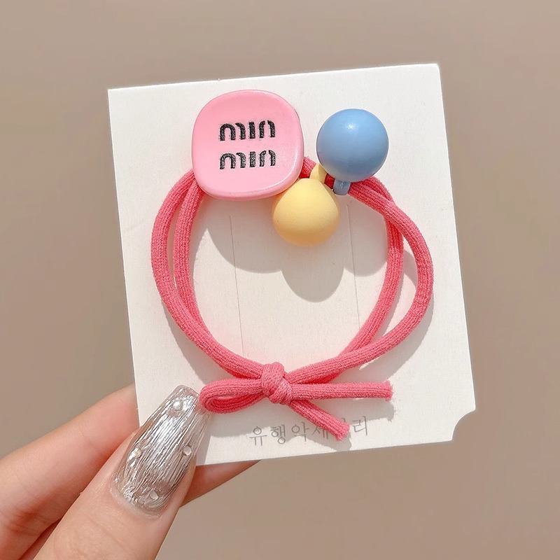 Anillo de cabello de niños lindos coloridos de alta elasticidad no lastiman la cuerda de cabello de niña atada banda de cabello 2025 nueva cuerda de cabello