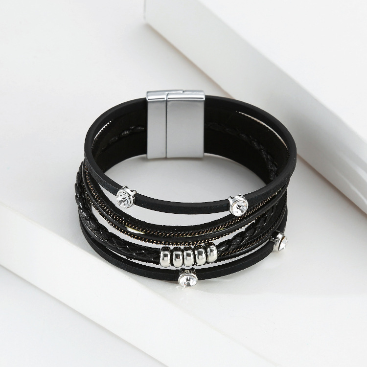 Böhmische Mehrschichtige Geometrische Lederarmband Großhandel display picture 7