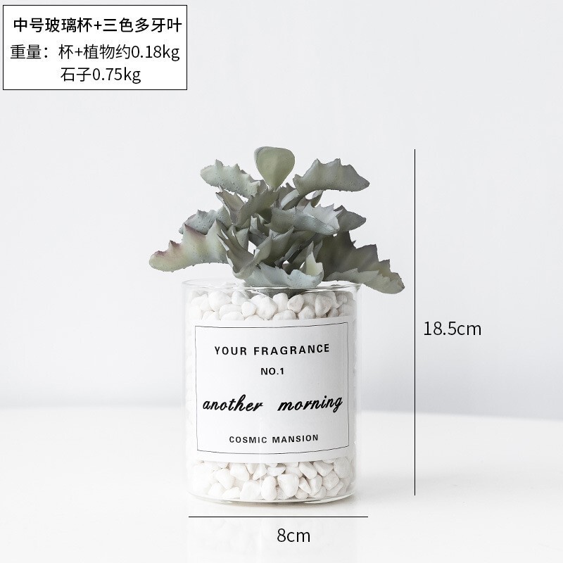 北欧スタイルの模擬多肉植物鉢植えインストーン多肉植物模擬花オフィスデスクグリーン植物盆栽装飾品|undefined