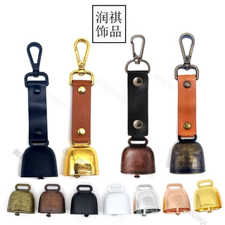 跨境热销驱熊铃铛PU皮革挂扣熊铃登山露营金属牛铃宠物铁铃铛批发