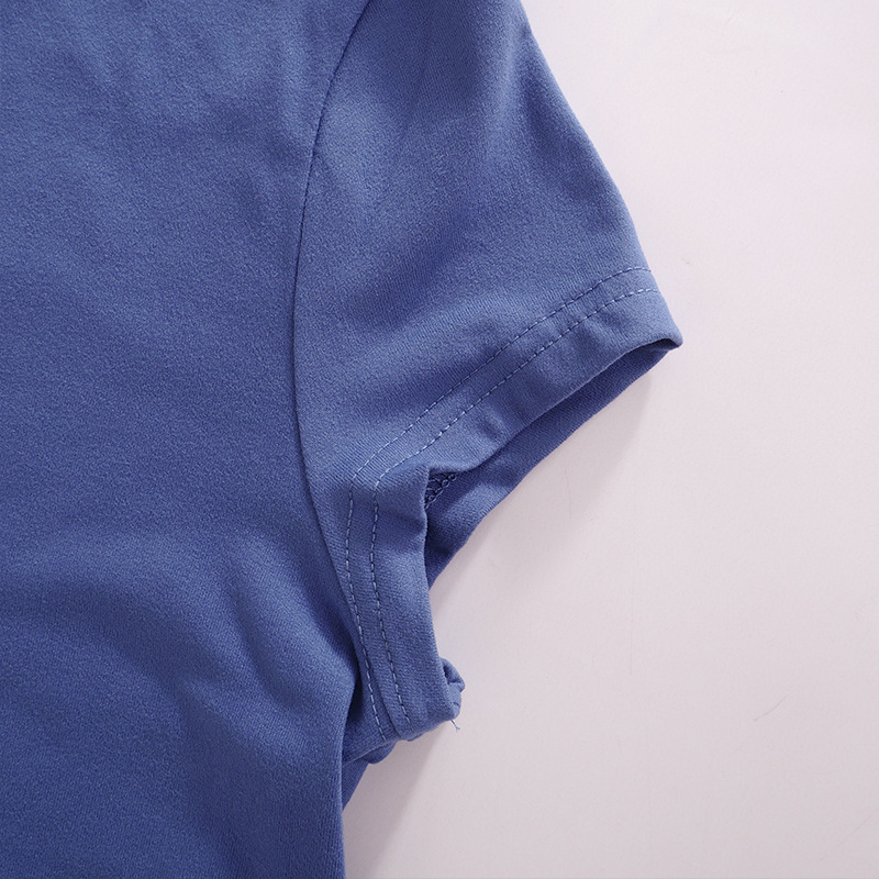 Women Clothing Spring Summer Solid Color Short Sleeve Casual Shorts Set