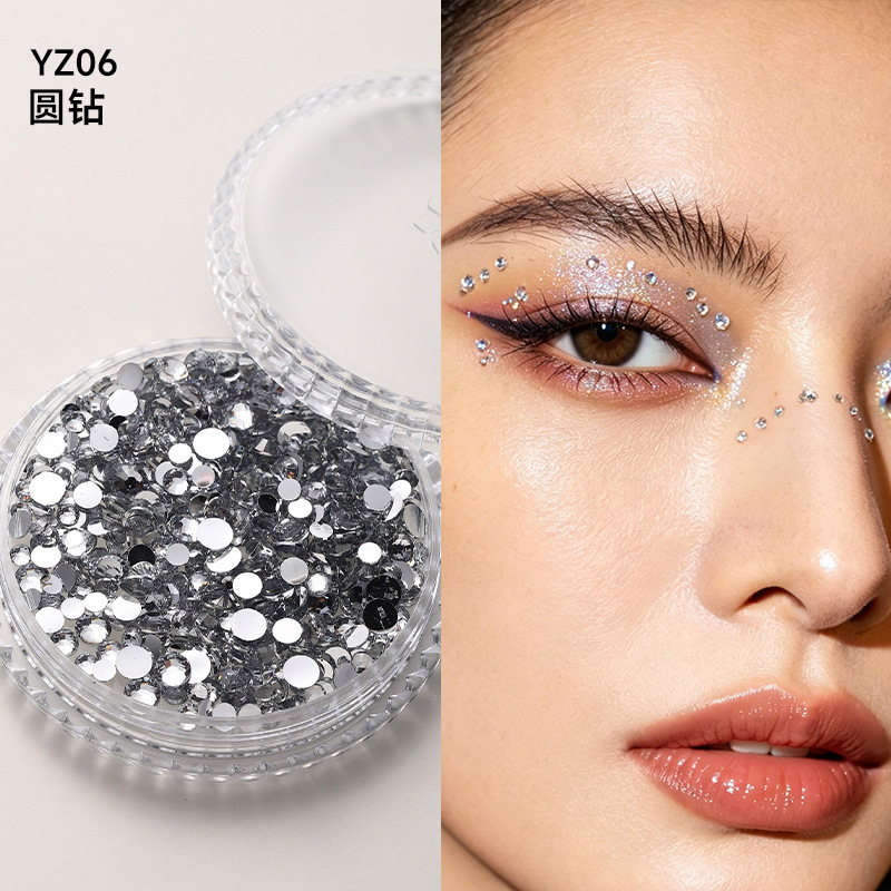 Decoraciones faciales maquillaje de ojos de novia maquillaje de escenario para niños pegatinas especiales cara lentejuelas lágrima diamante mariposa perla al por mayor