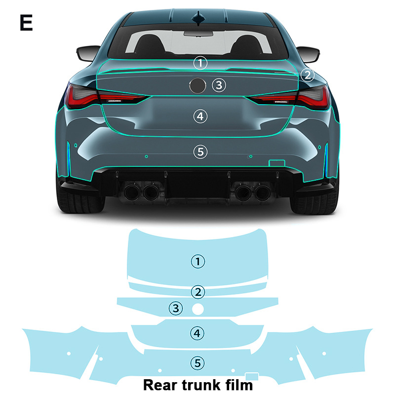 Cross-border exclusive for BMW M4 Coupe G82 21-24 TPU invisible paint protective film anti-scratch