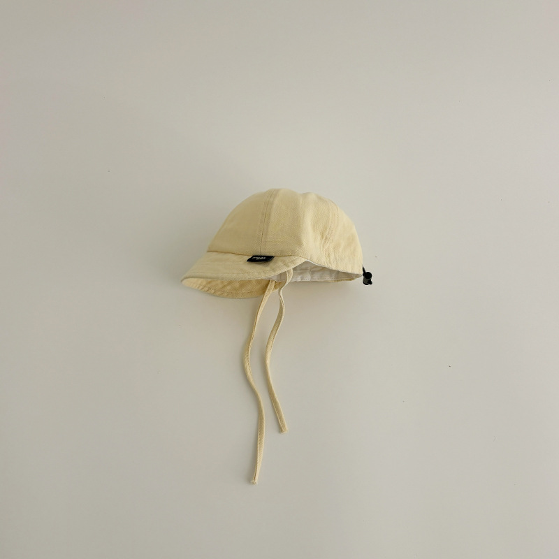 Sombrero infantil coreano para mujeres primavera y otoño coreano sombrero de brida suave sombrero de sol para bebés varones sombrero de verano de color sólido