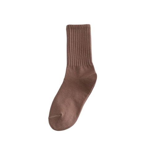 Zhuji socks women's mid-calf socks summer solid color pile socks striped ins trend autumn and winter mid-calf socks wholesale