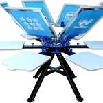 厂家简易 六色丝印机 手动丝网印刷机 布料手印台 人工定位印花机