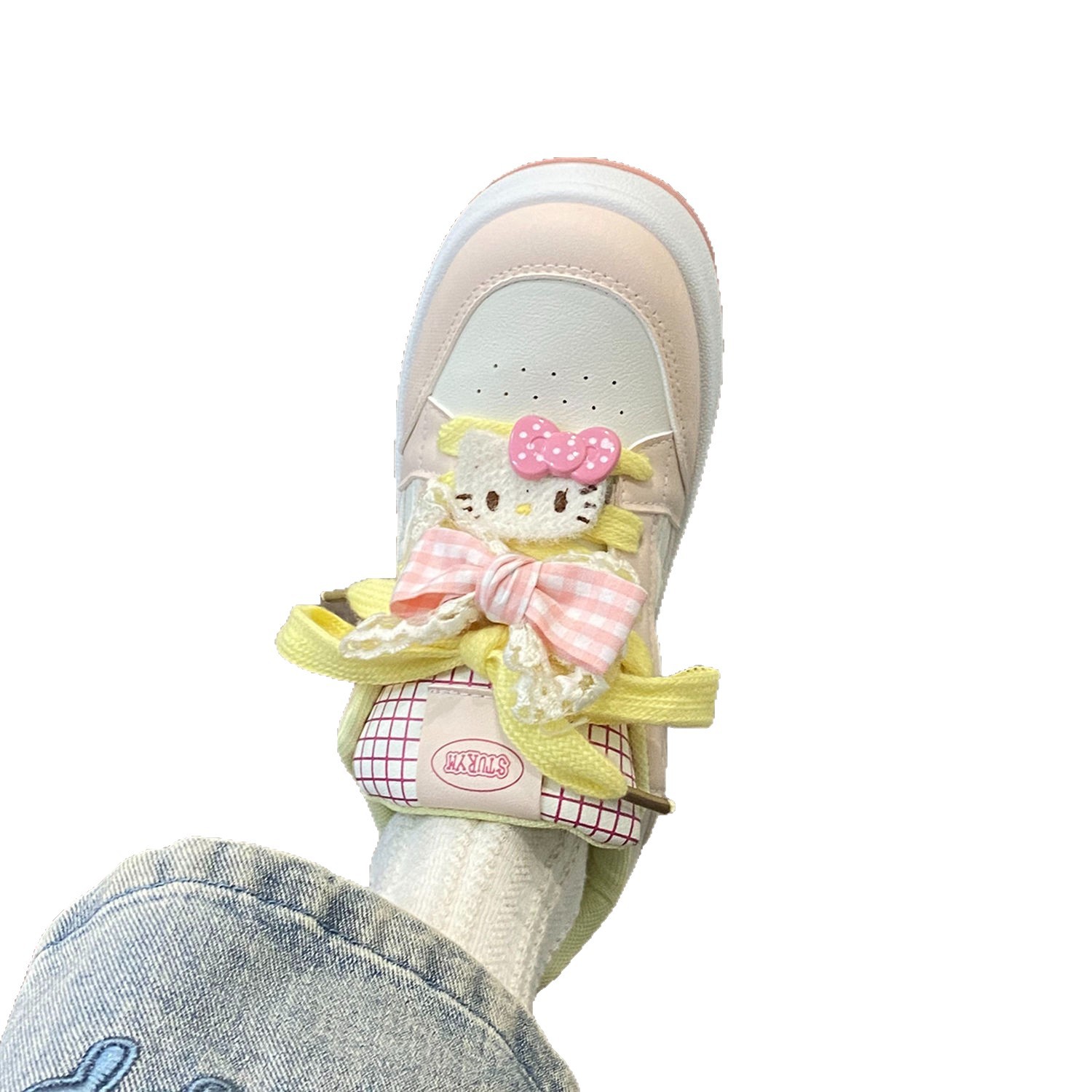 Verano nuevo chic nicho diseño zapatos de pan zapatos de skate rosa deportes 2025 estudiantes zapatos blancos transpirables