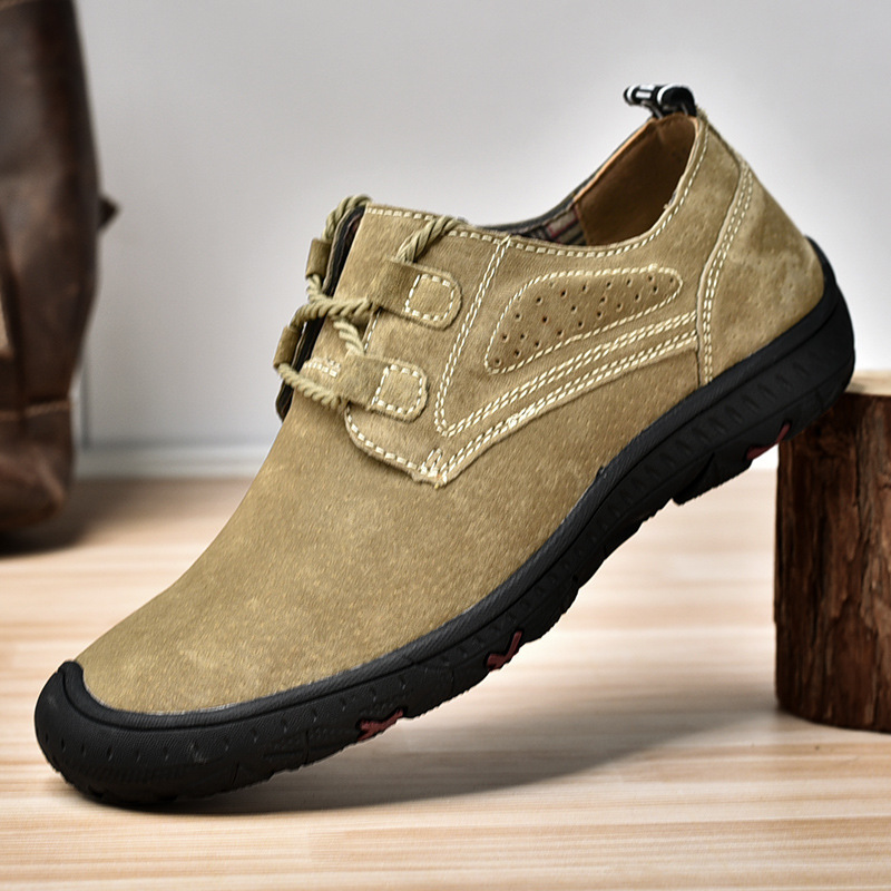 Cross-border Spring and Autumn Outdoor Hiking Shoes Breathable Hiking Shoes Thick-soled Low-top Mountain-climbing Sports Travel Men's Shoes Travel Shoes