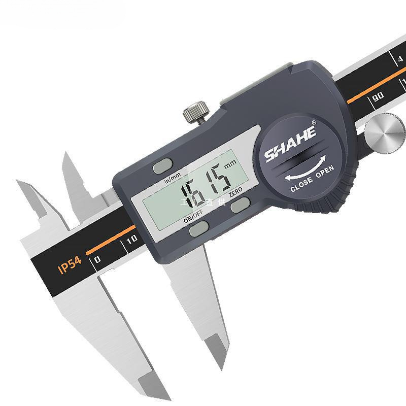SHAHE三和电子数显游标卡尺0-150防水数显卡尺USB高精度量具测量