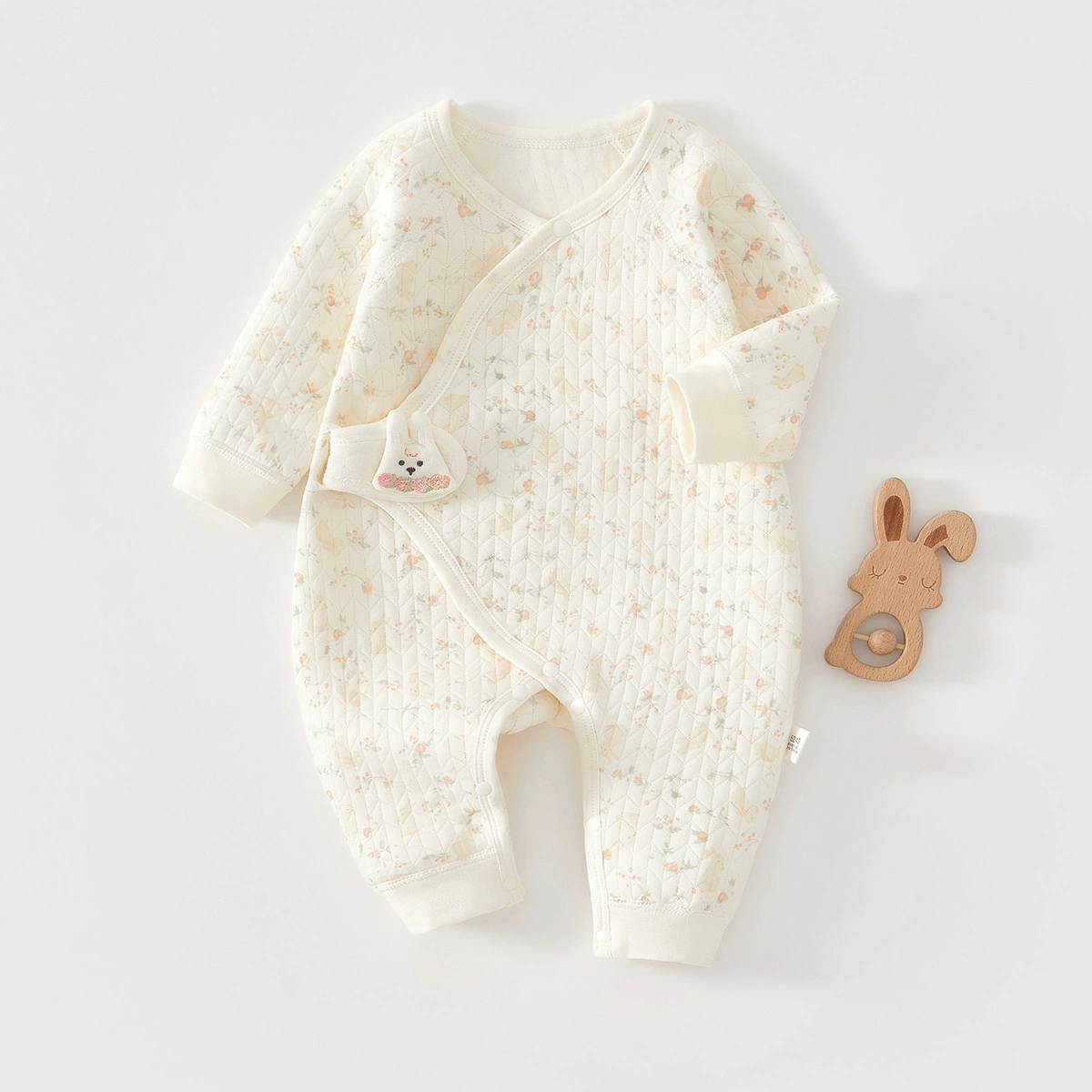 Одежда для новорожденных, осенние и зимние стеганые комбинезоны, теплые осенние базовые слои для новорожденных, категория А, 0-6 месяцев