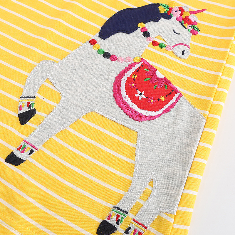 Vestido de verano para niñas, estilo europeo y americano, falda de punto de algodón con estampado de dibujos animados, chaleco, vestido de princesa