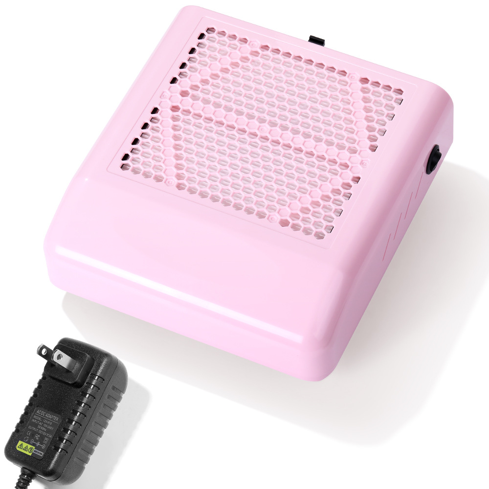 Colector de polvo de uñas de alta potencia con reposamanos para pulido de uñas en escritorio, incluye filtro de malla, aspiradora de polvo de uñas.