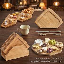 跨境木质多功能不规则拼接盘 任意拼接组装盘 家用干果盘点心盘