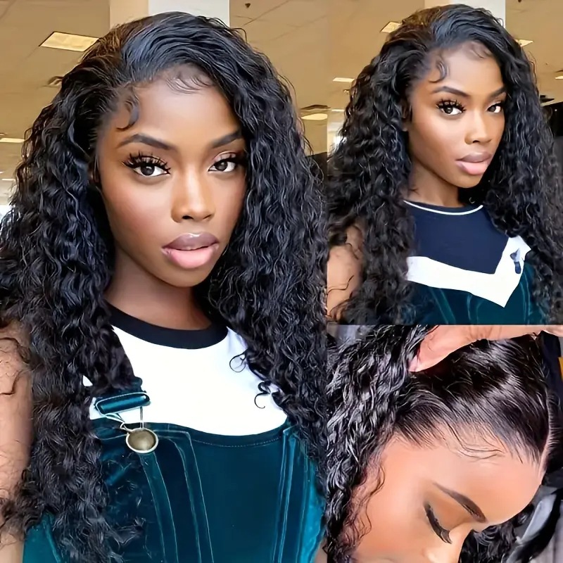 Perruque synthétique bouclée africaine lace front naturelle_voghion.com